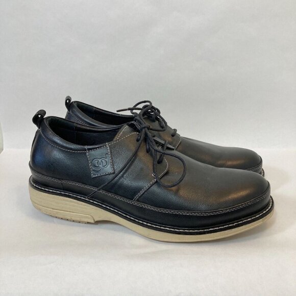 Gravity Defyer Mens Black Leather Oxford Size 10 - Picture 2 of 7